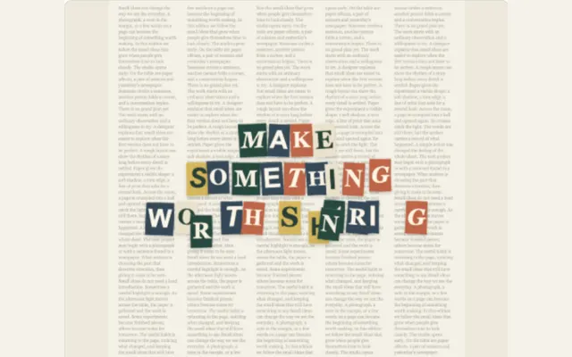Captured PaperAnimationLab preview illustrating cutout letter assemble