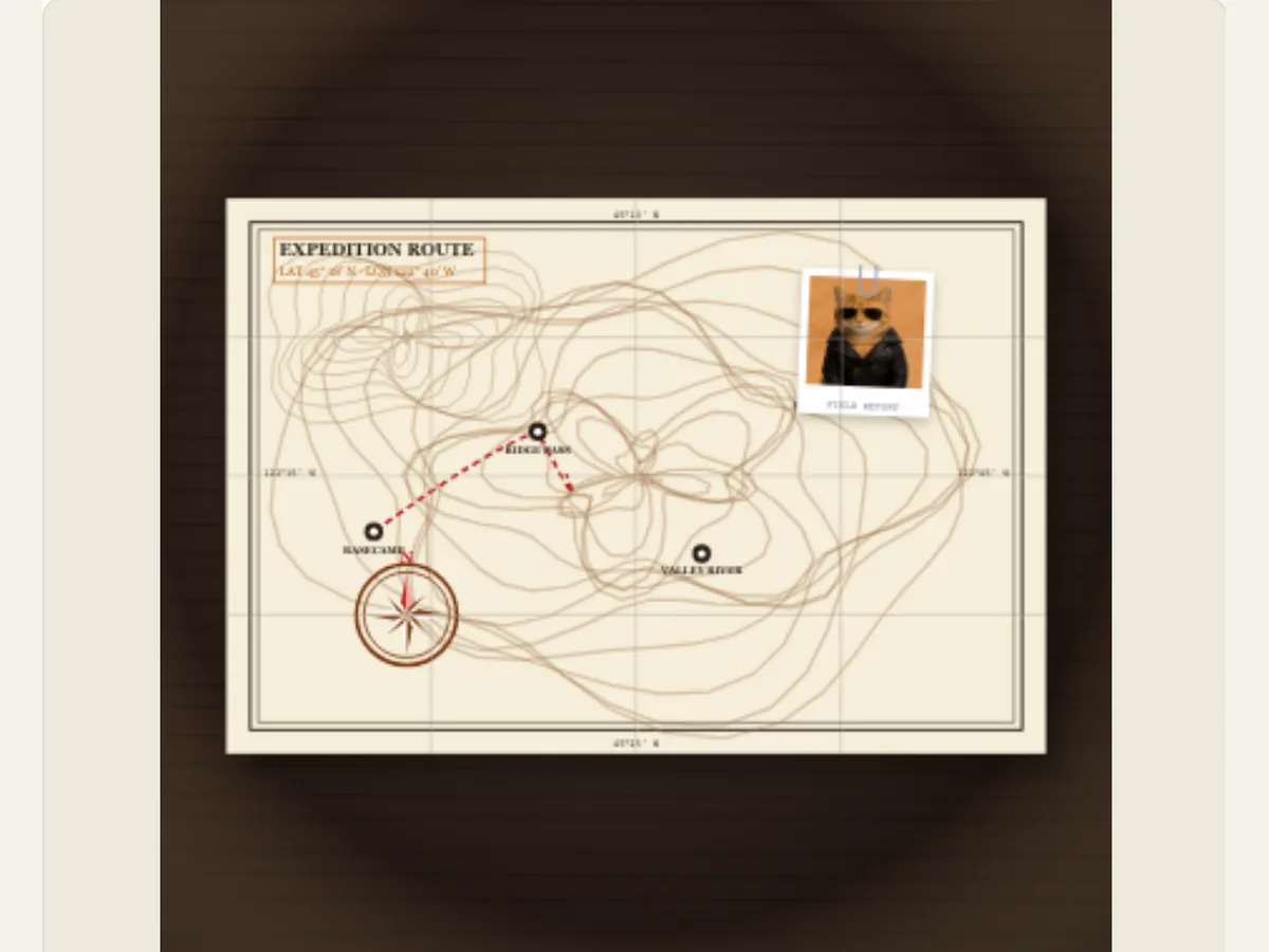 Captured PaperAnimationLab preview illustrating origami fold map