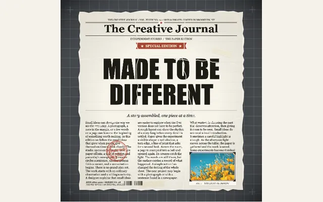 Captured A page from the scrapbook preset with its sample composition in PaperAnimationLab