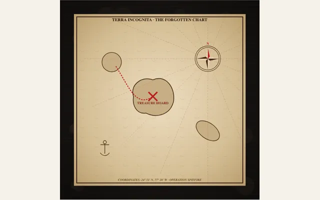 Captured Singed Treasure Map Burn Reveal preset with its sample composition in PaperAnimationLab