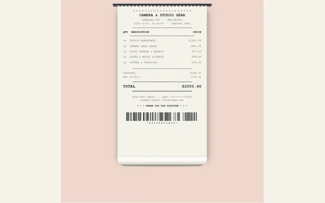 Captured Tech Price Comparison preset with its sample composition in PaperAnimationLab