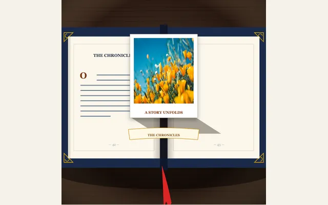 Captured Victorian Pop-Up Storybook preset with its sample composition in PaperAnimationLab
