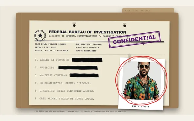Captured The Whistleblower Leak preset with its sample composition in PaperAnimationLab