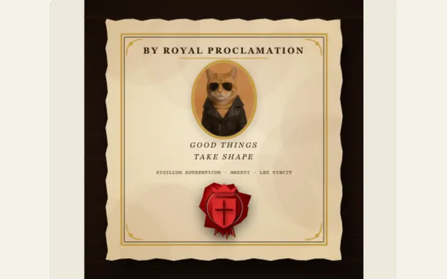 Captured PaperAnimationLab preview illustrating royal wax seal